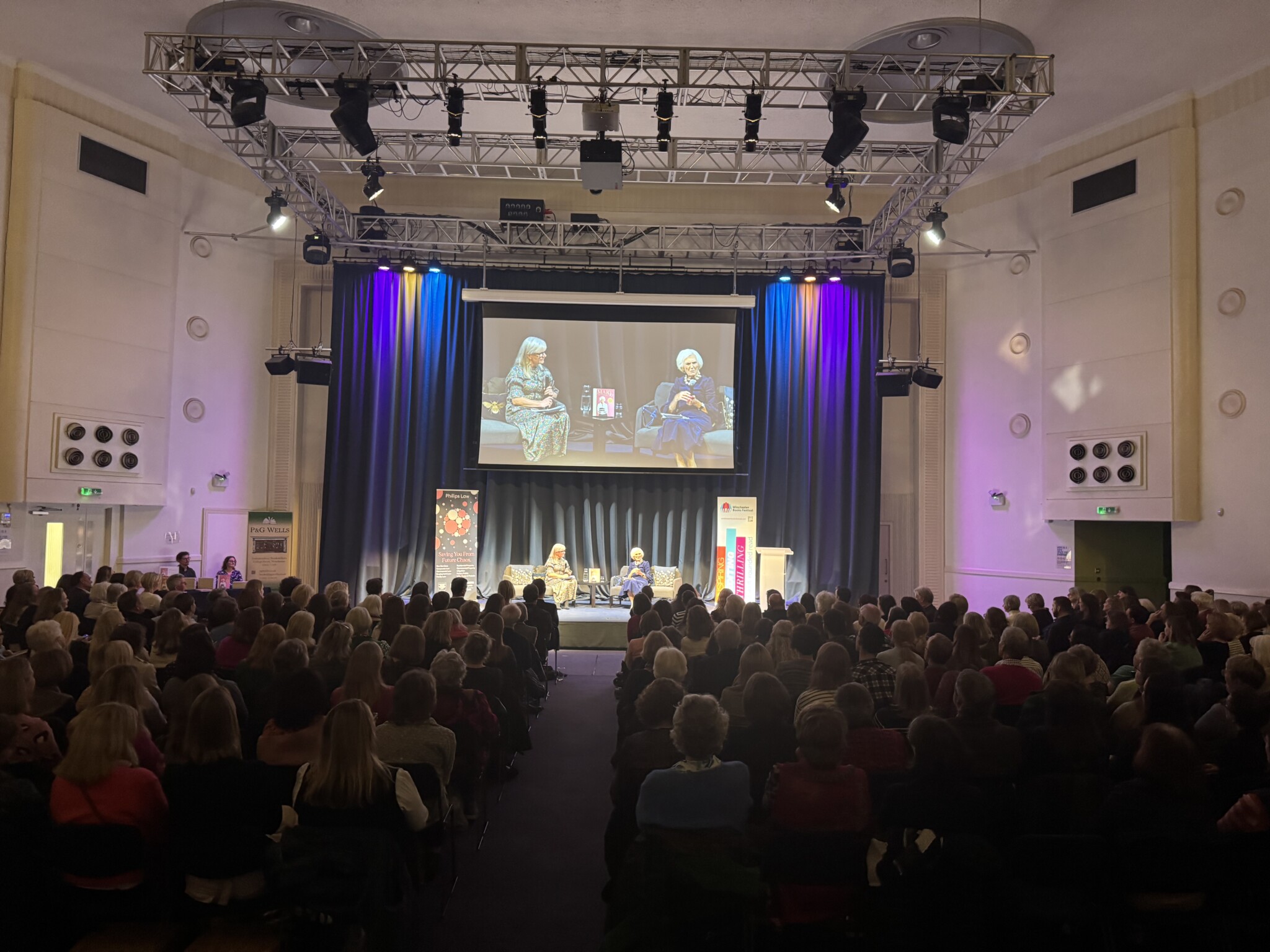 Dame Mary Berry with Phillips Law banner 2025