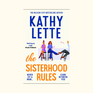 Book jacket The Sisterhood Rules by Kathy Lette cream background