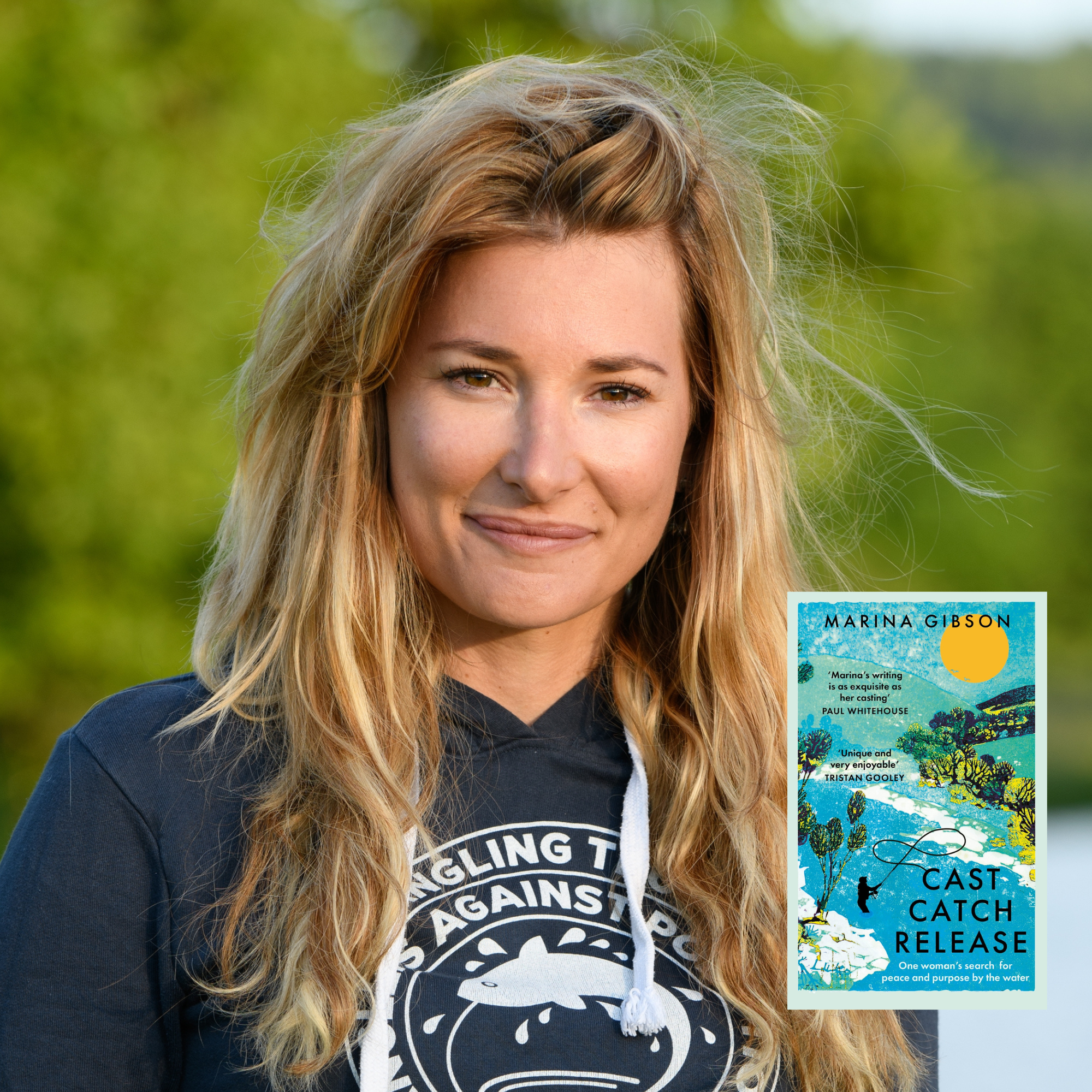 Marina Gibson and book Cast, Catch, Release