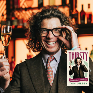 Tom Gilbey and book jacket Thirsty