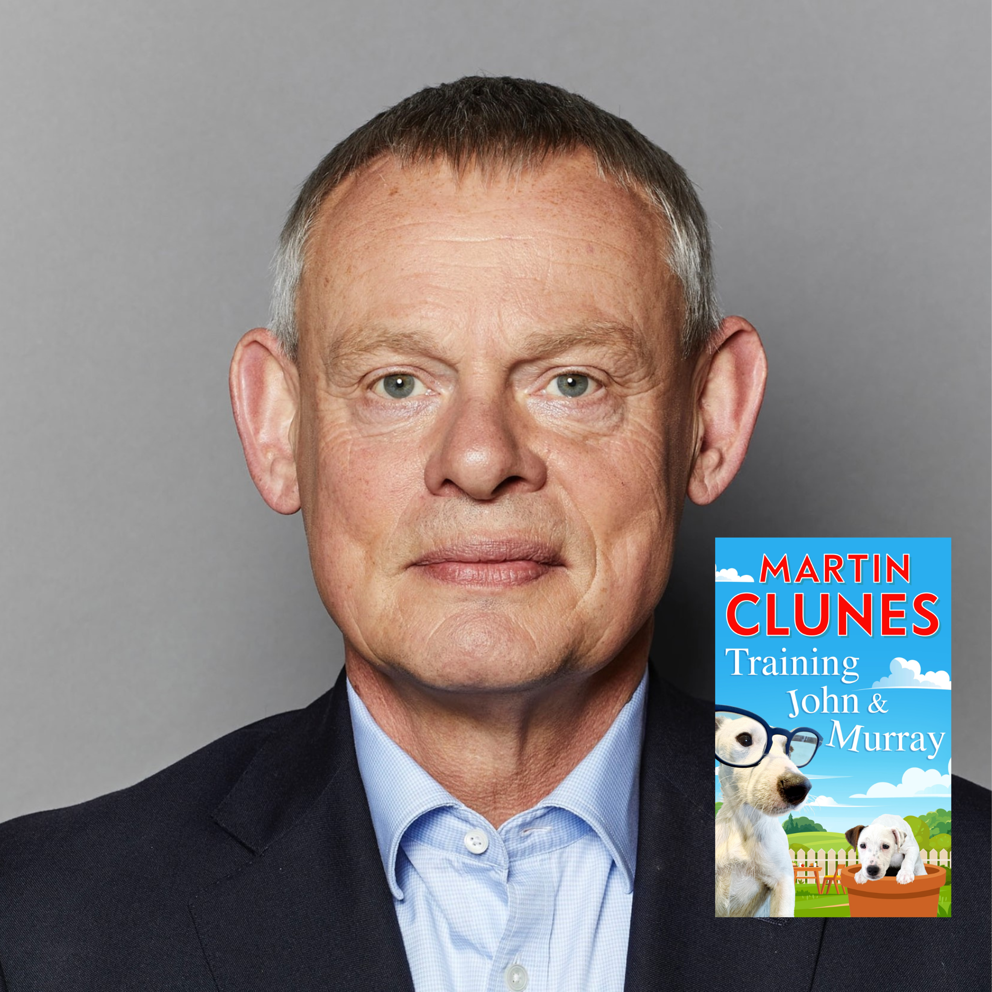 Martin Clunes headshot credit Nicky Johnston and Training John and Murray book jacket