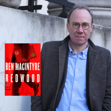 Ben Macintyre and hardback book Redwood